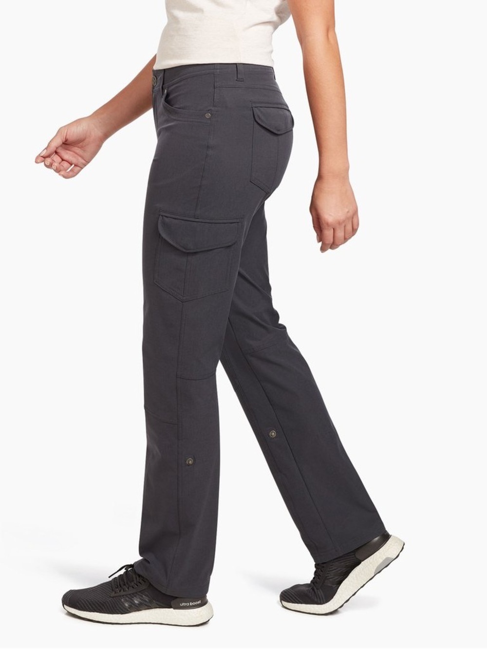 Kuhl Women's Freeflex Roll Up Pant Convertible Outdoor Hike Athletic Gray Sz 6